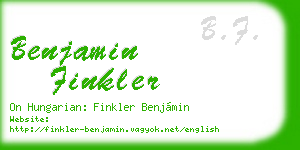 benjamin finkler business card